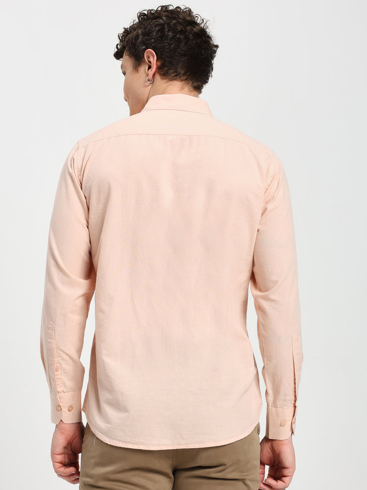 Men’s Stylish Pink Solid Shirt
