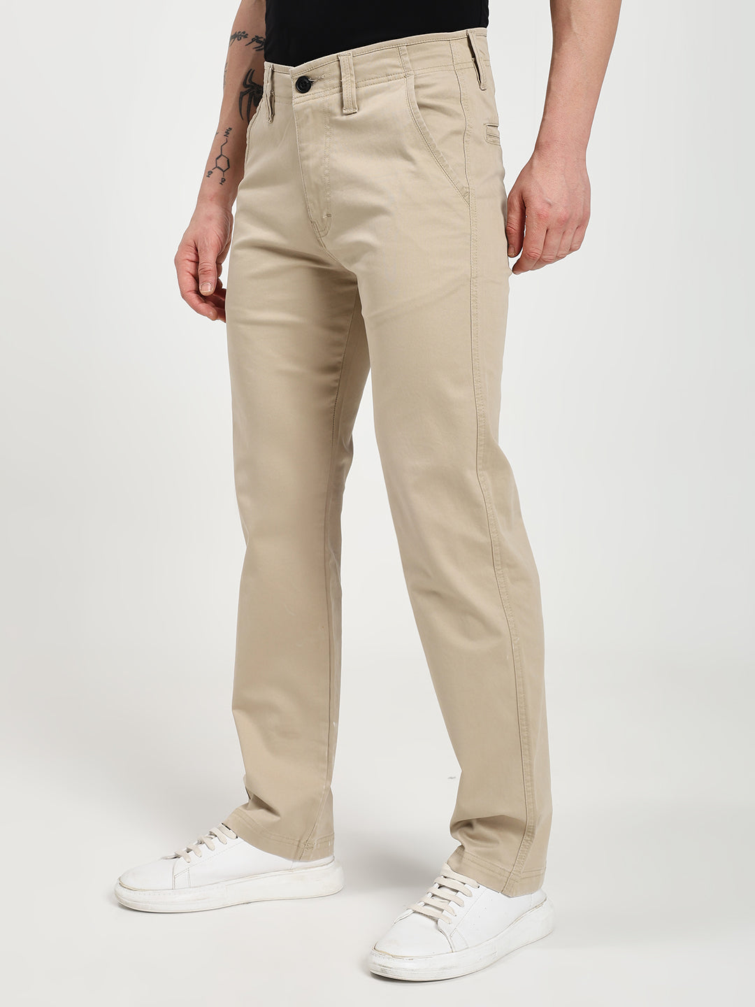 Sand Comfort-Fit Heavy Chinos for Men