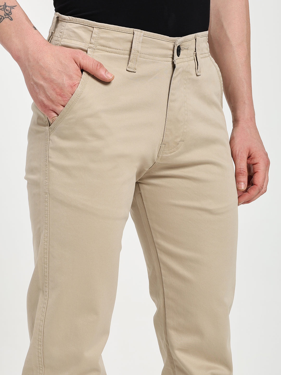 Sand Comfort-Fit Heavy Chinos for Men