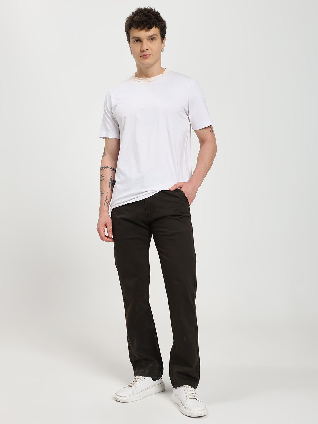 Dark green Comfort-Fit Heavy Chinos for Men