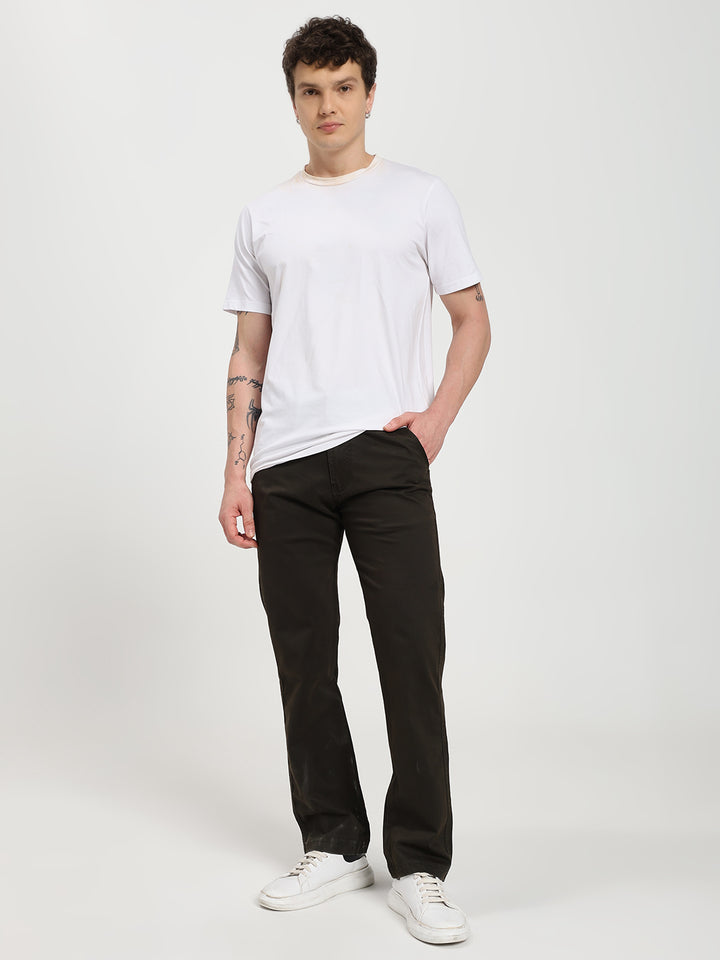 Dark green Comfort-Fit Heavy Chinos for Men