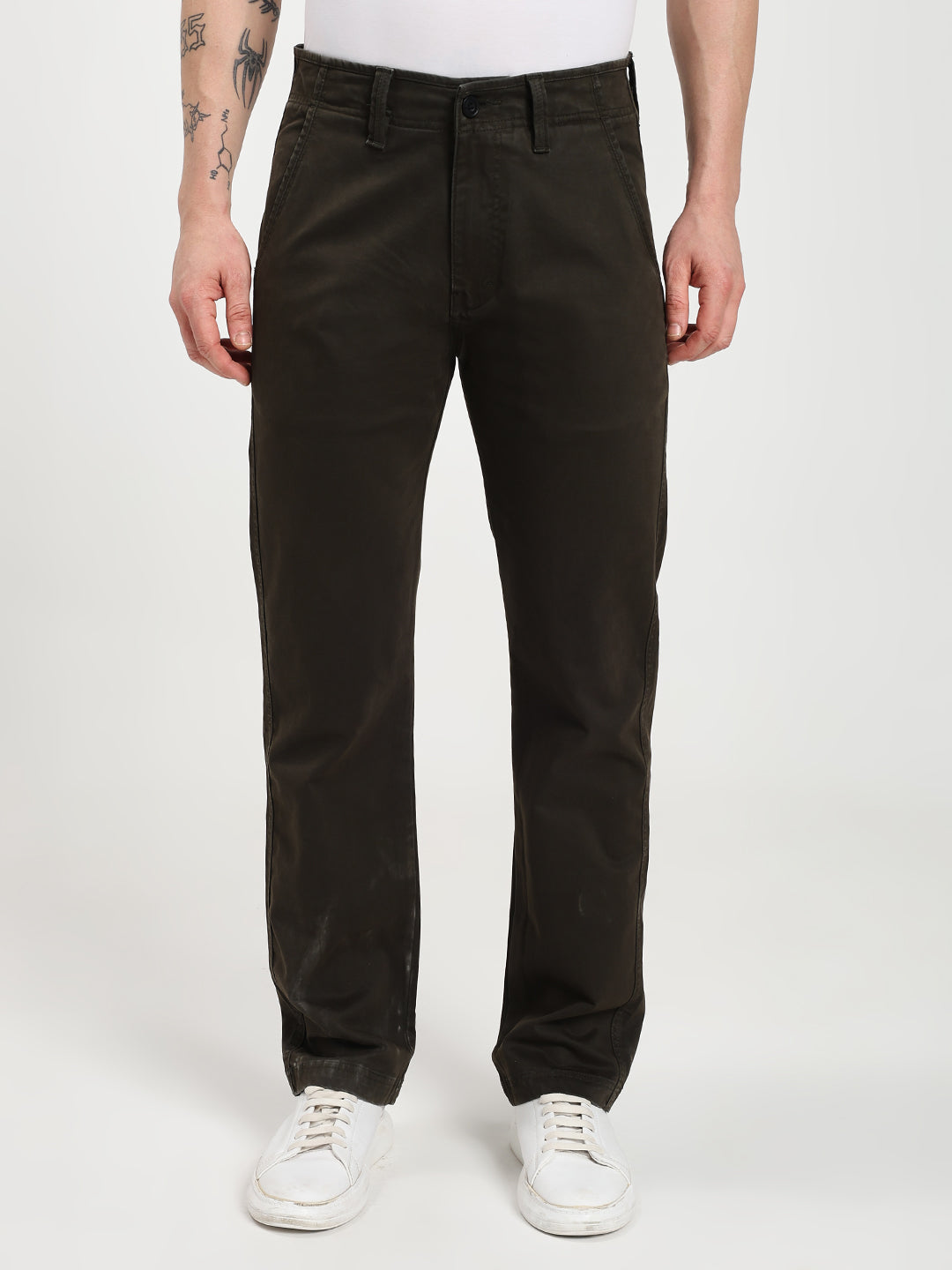 Dark green Comfort-Fit Heavy Chinos for Men