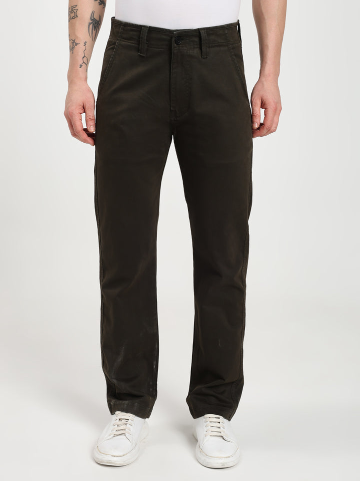 Dark green Comfort-Fit Heavy Chinos for Men