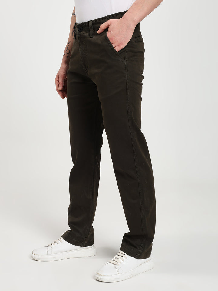Dark green Comfort-Fit Heavy Chinos for Men
