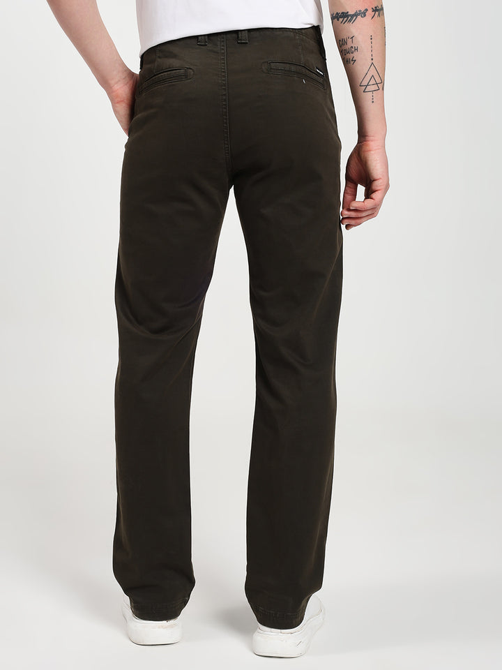 Dark green Comfort-Fit Heavy Chinos for Men