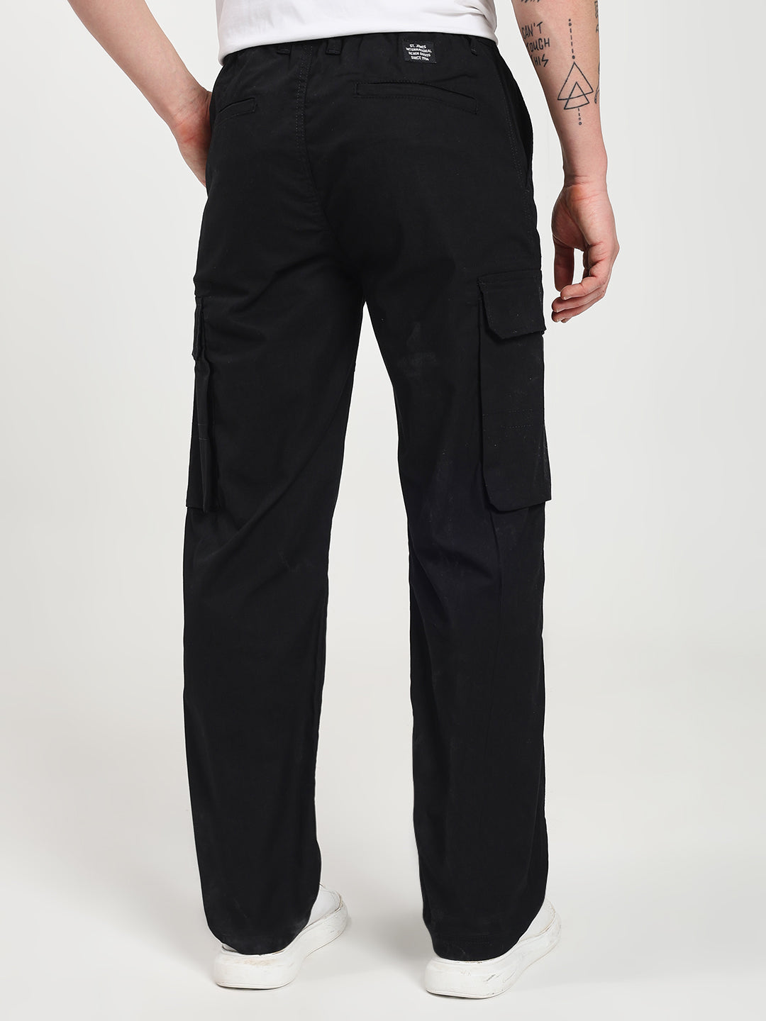 Men’s Black Six-Pockets Cargo Pant