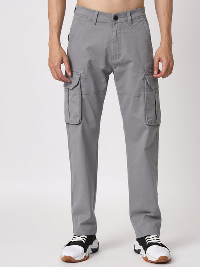 New straight fit cargo light grey is