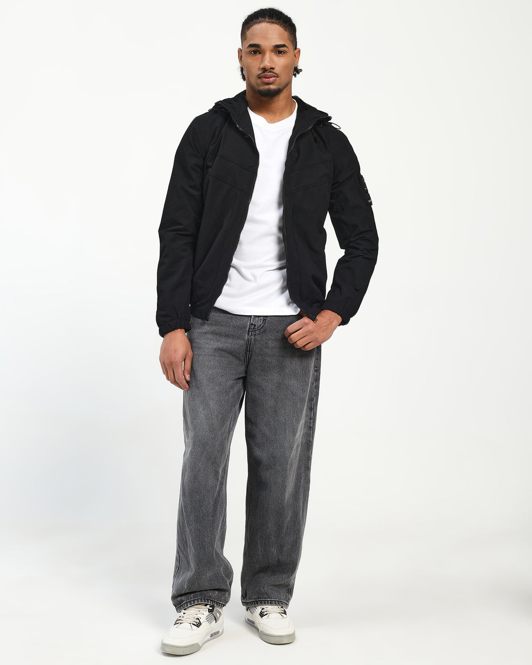 Lightweight Parachute Balck Utility Jacket