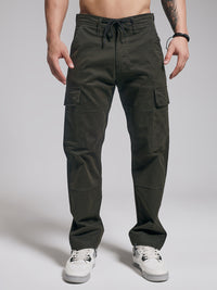 Men's new dark olive straight cargo