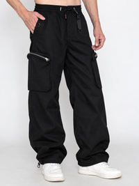 Men's Black Ribstop rock baggy cargo.