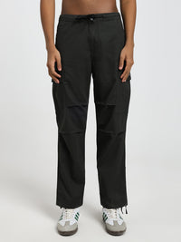 Men's Honeycomb weave straight fit dark green cargo