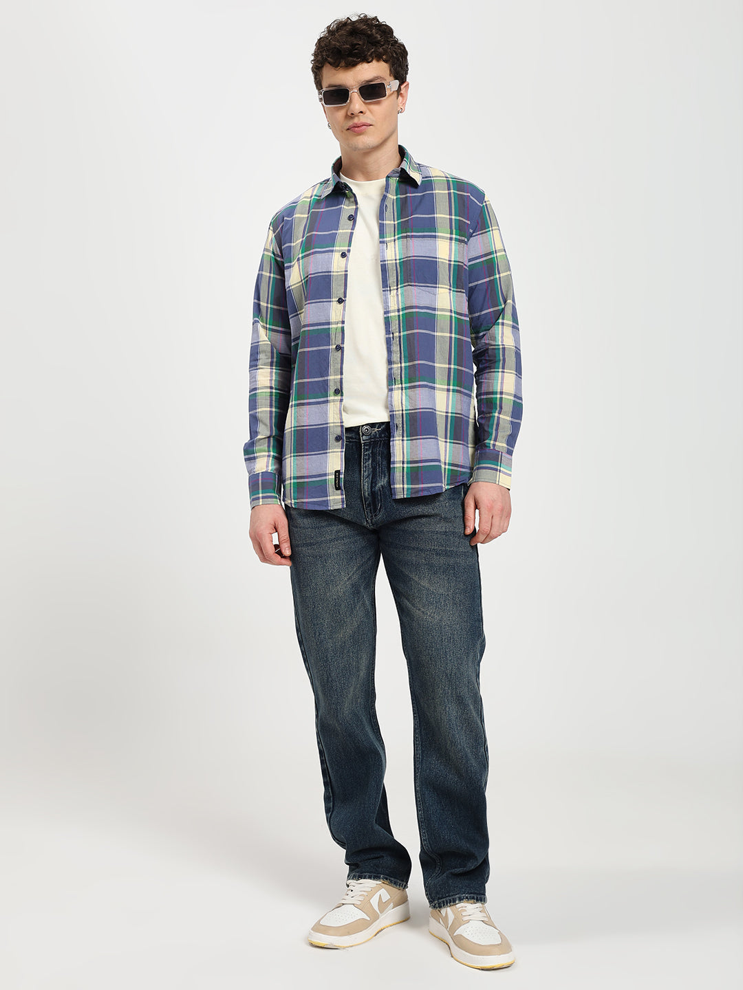 Men’s Modern Fit Checkered Shirt