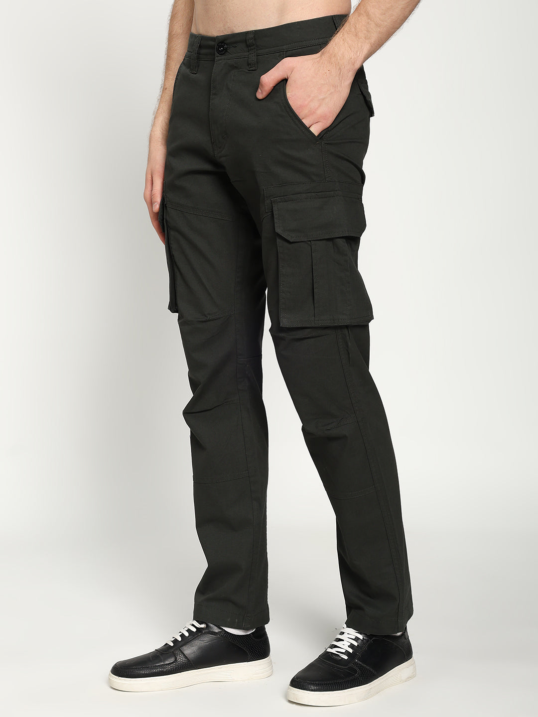 Men’s Tall Length Cargo Pants Dark Green