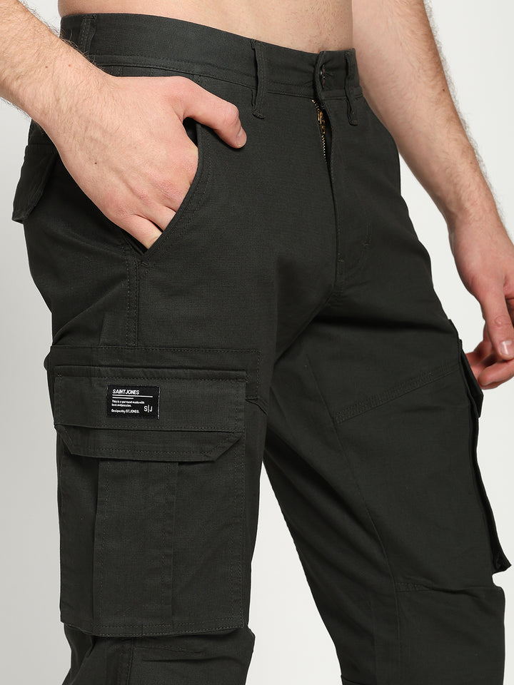 Men’s Tall Length Cargo Pants Dark Green