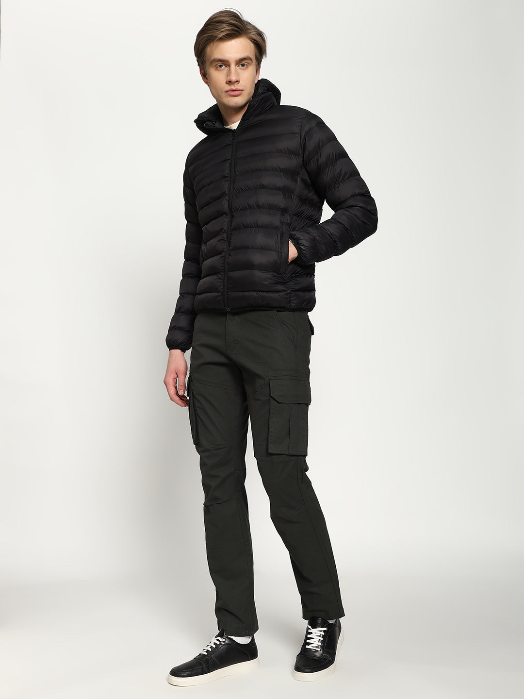 Men’s Black Hooded Puffer Jacket