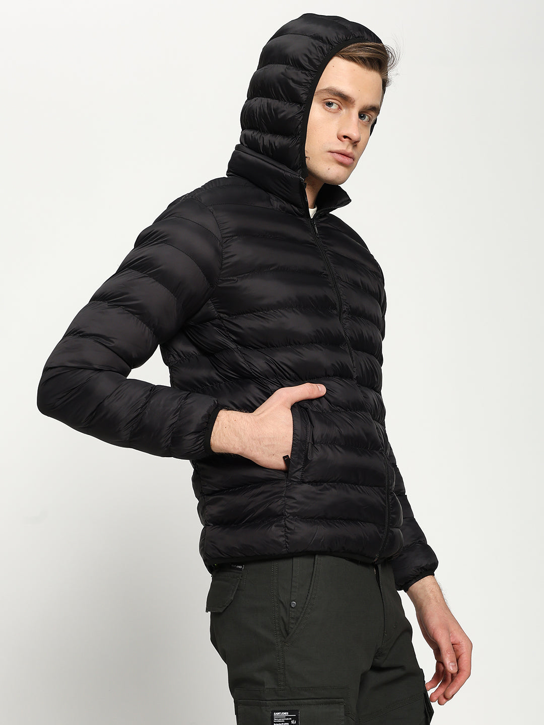 Men’s Black Hooded Puffer Jacket