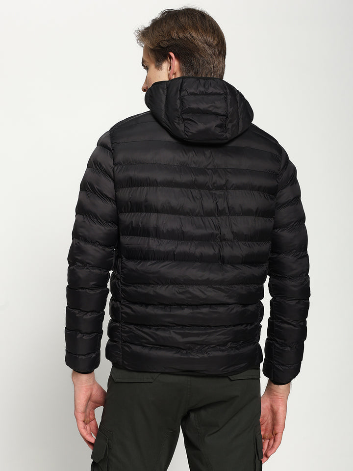 Men’s Black Hooded Puffer Jacket