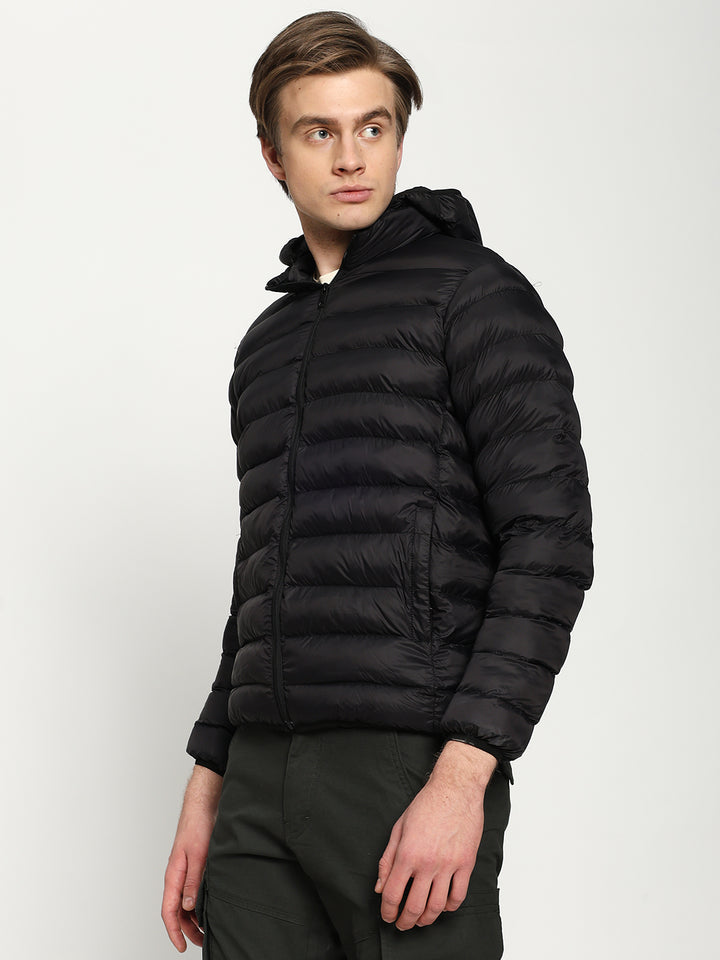 Men’s Black Hooded Puffer Jacket