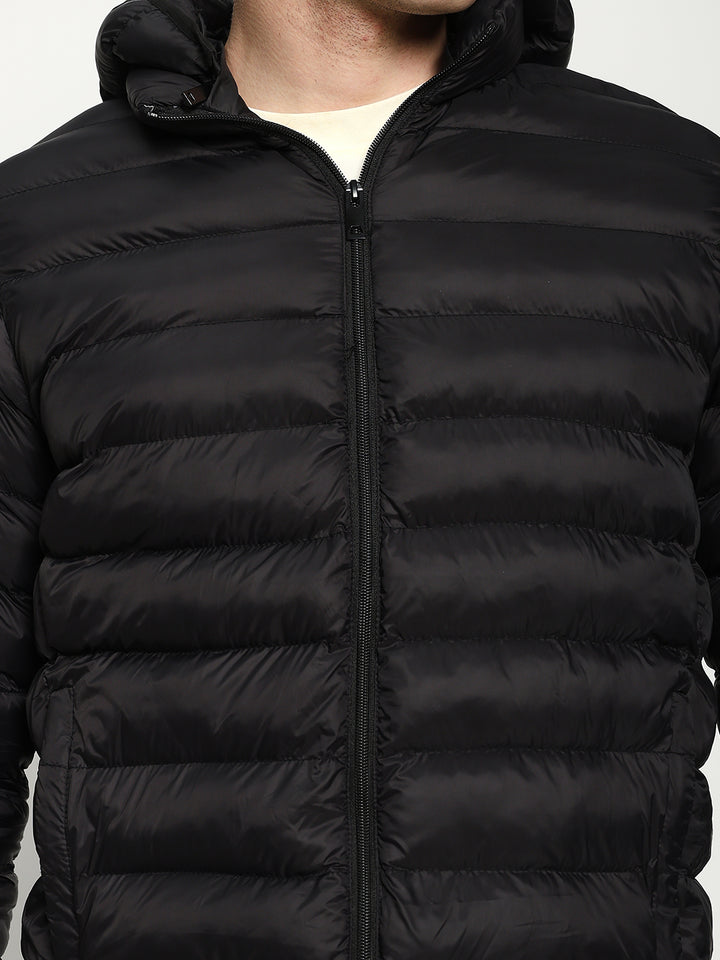 Men’s Black Hooded Puffer Jacket