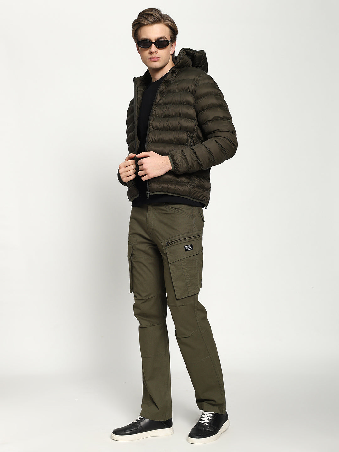 Men’s Green Hooded Puffer Jacket