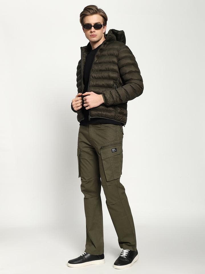 Men’s Green Hooded Puffer Jacket
