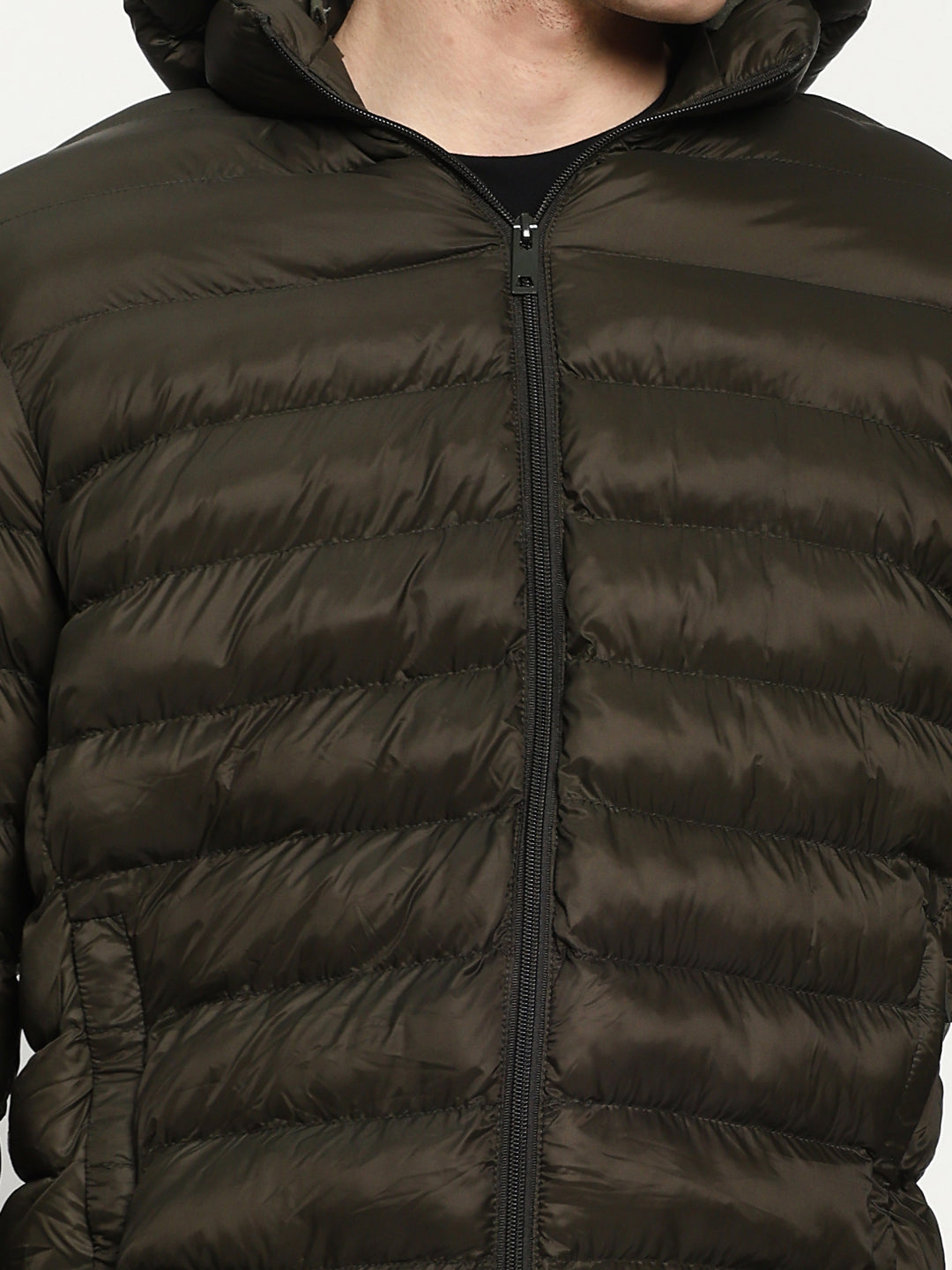 Men’s Green Hooded Puffer Jacket