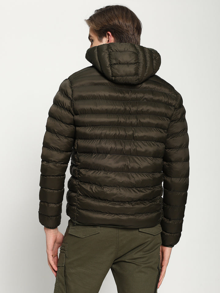 Men’s Green Hooded Puffer Jacket