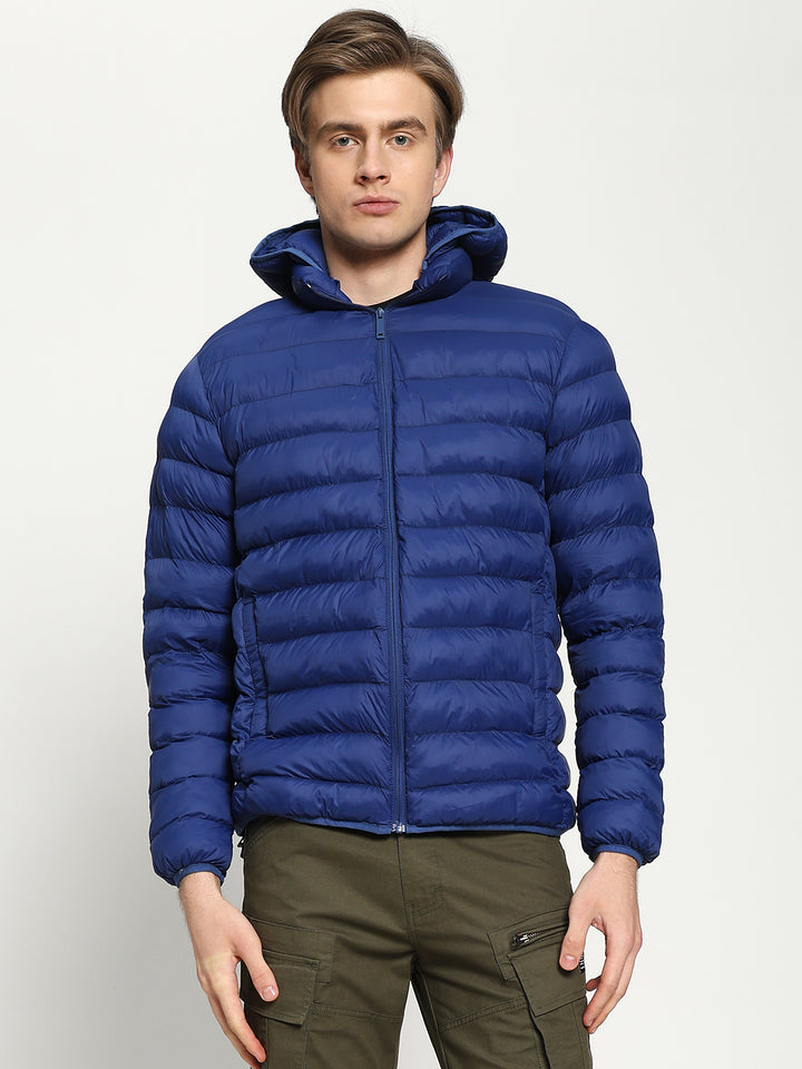Men’s Blue Hooded Puffer Jacket