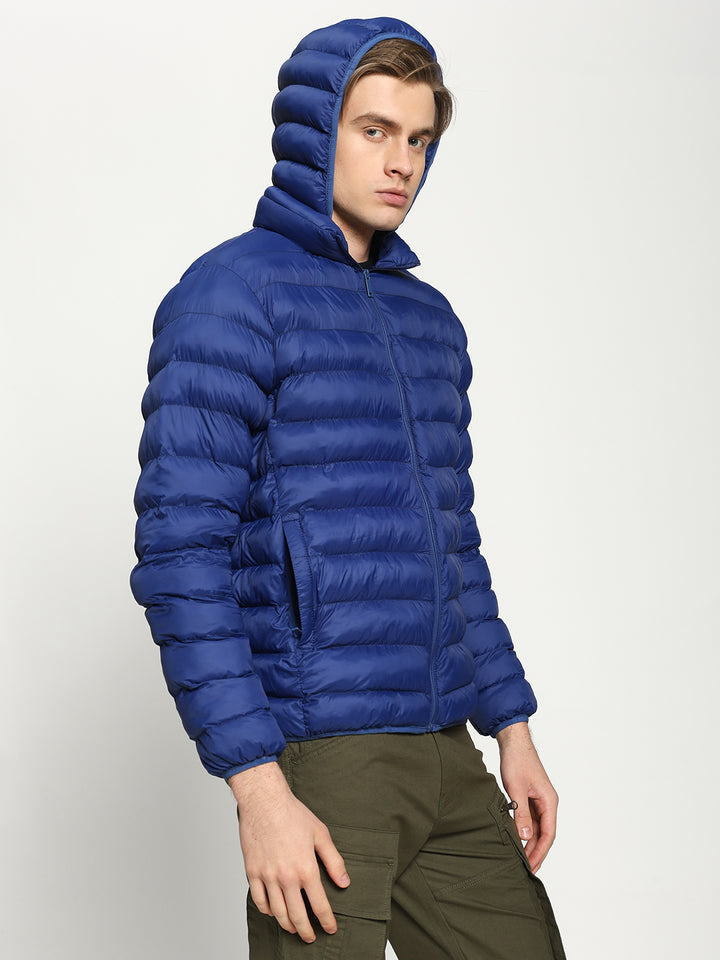 Men’s Blue Hooded Puffer Jacket