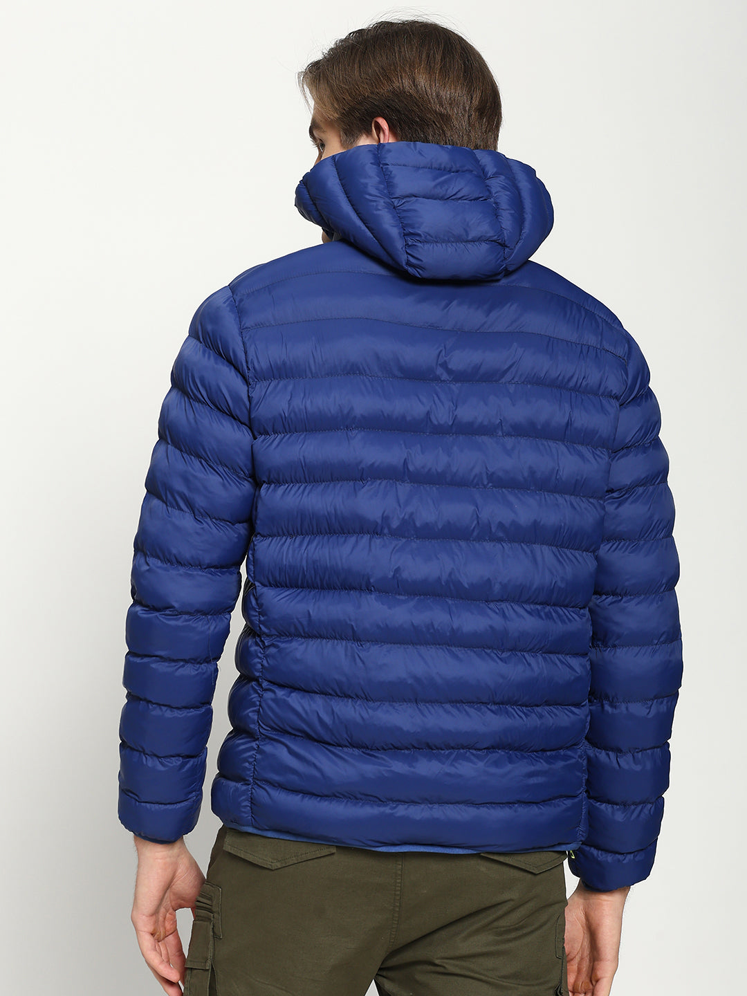 Men’s Blue Hooded Puffer Jacket
