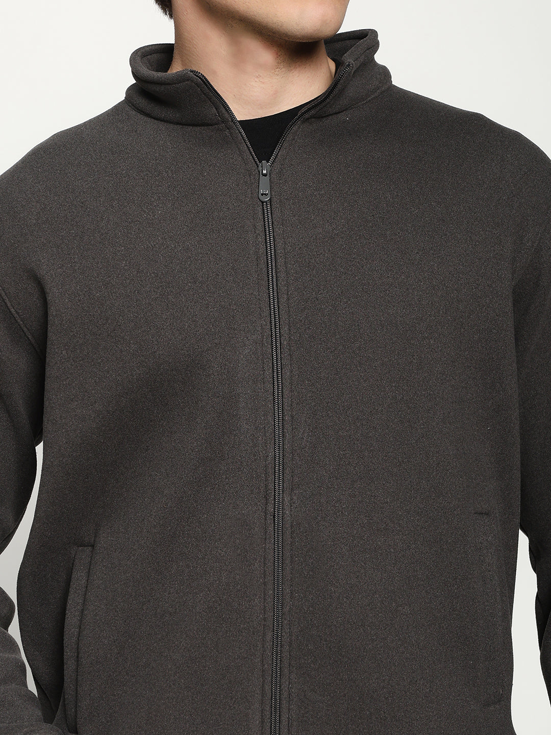 Men’s Dark Charcoal Full-Zip Tracksuit Set