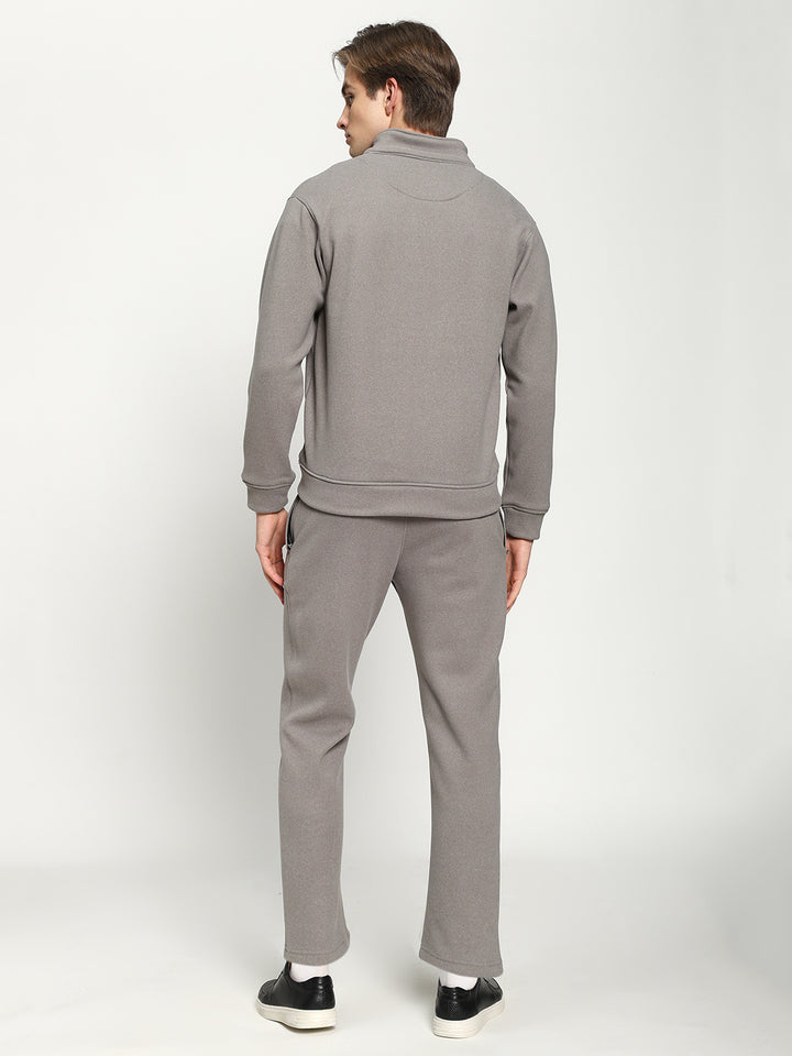 Men’s Grey Full-Zip Tracksuit Set