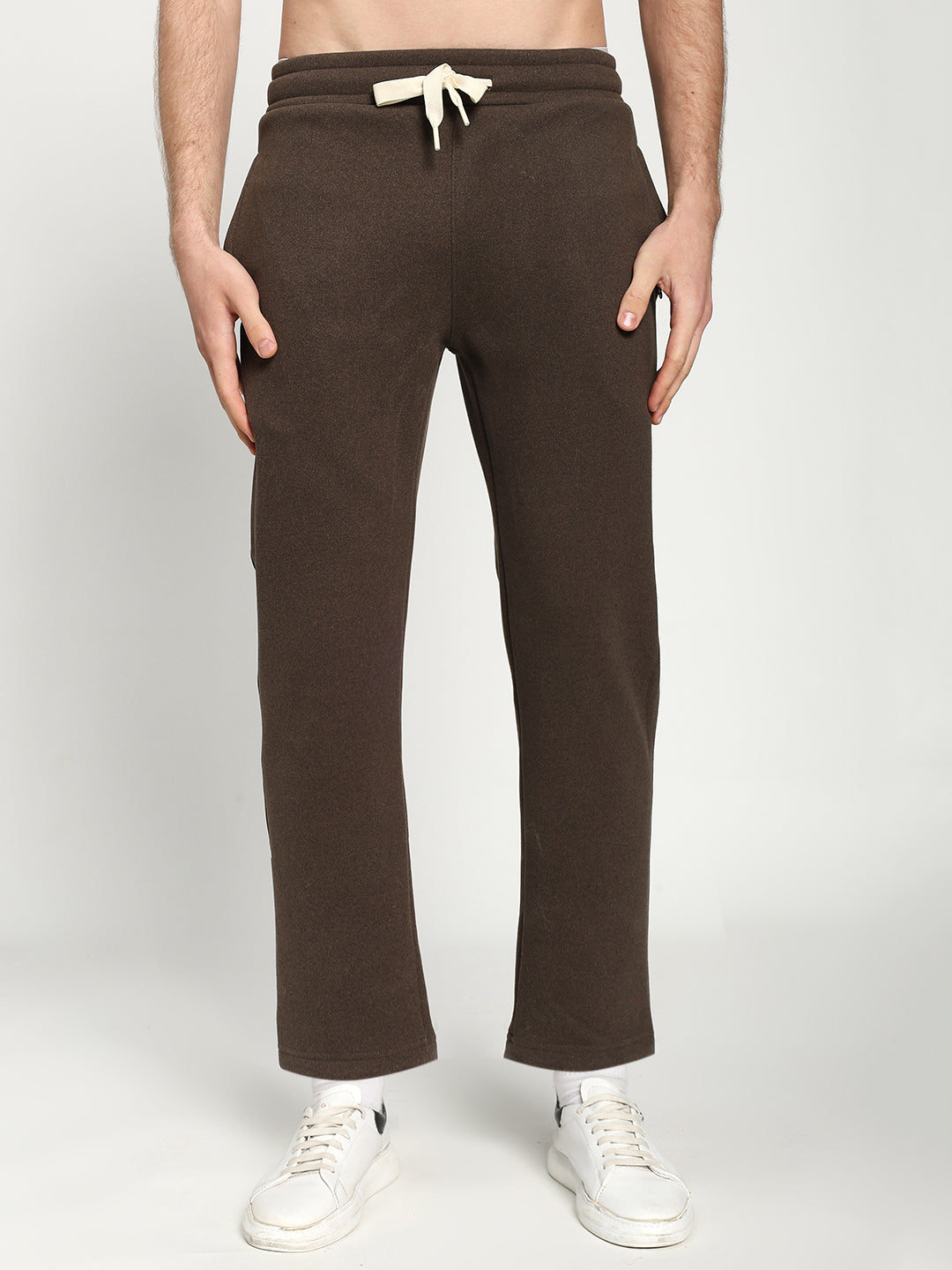 Men’s Dark Brown Full-Zip Tracksuit Set