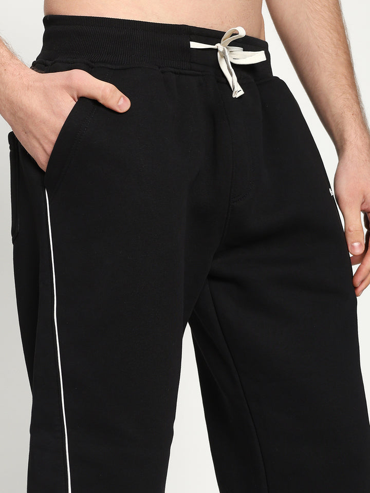 Unisex Black Fleece Baggy Sweatpants