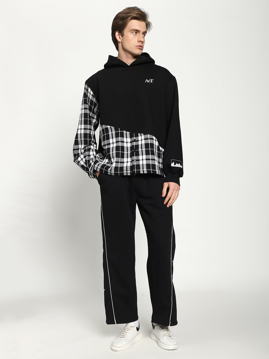 Unisex Black Fleece Baggy Sweatpants