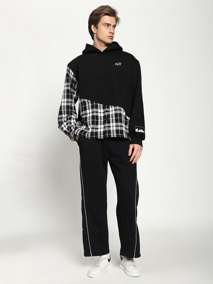 Unisex Black Fleece Baggy Sweatpants