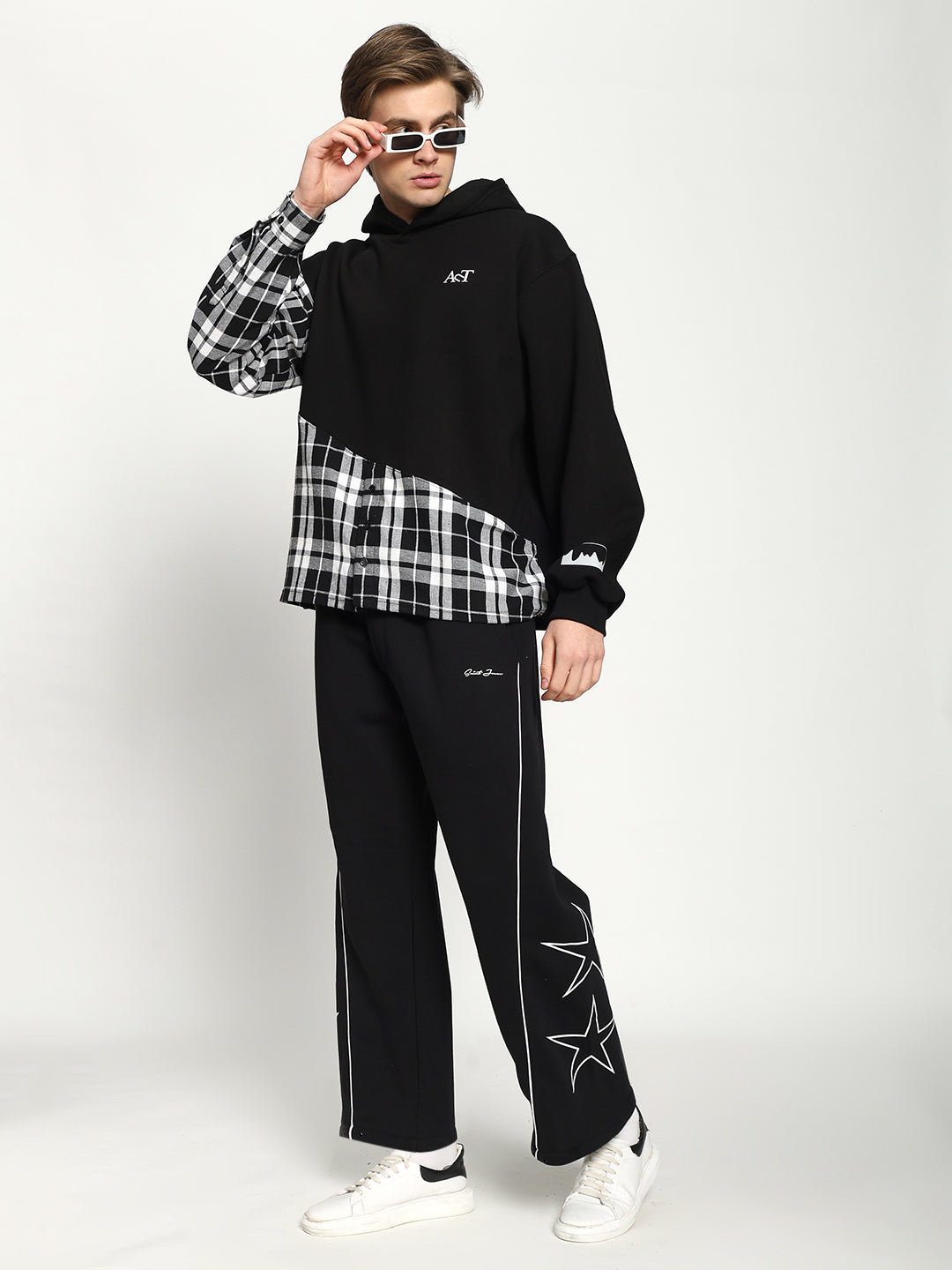Unisex Black Fleece Baggy Sweatpants