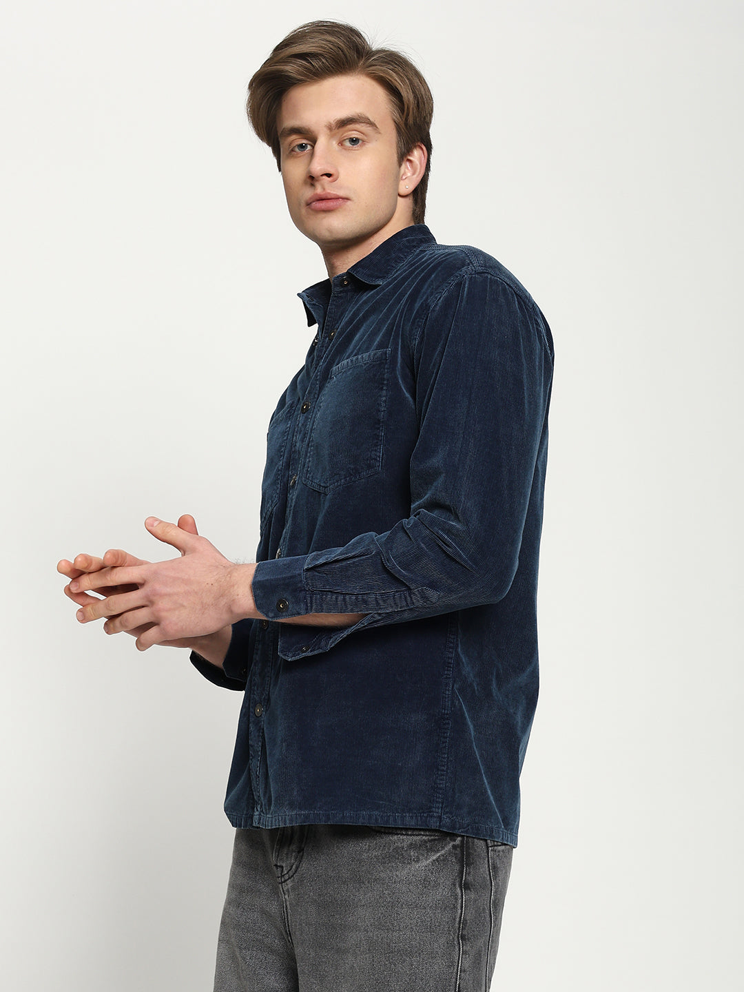 Men’s Indigo Drop Shoulder Shirt