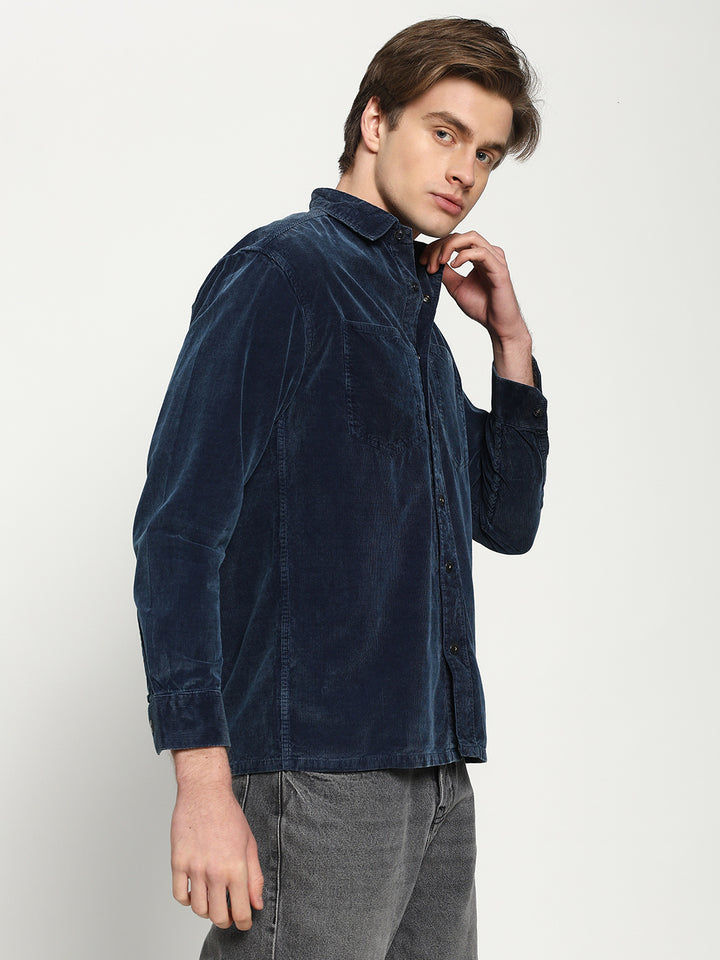 Men’s Indigo Drop Shoulder Shirt
