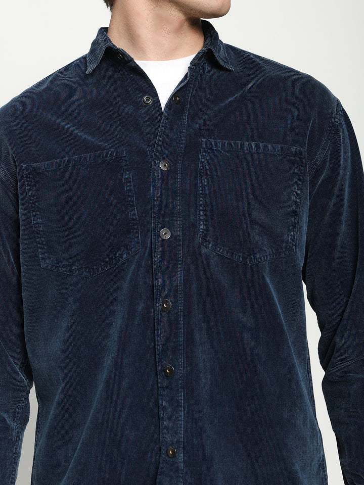 Men’s Indigo Drop Shoulder Shirt