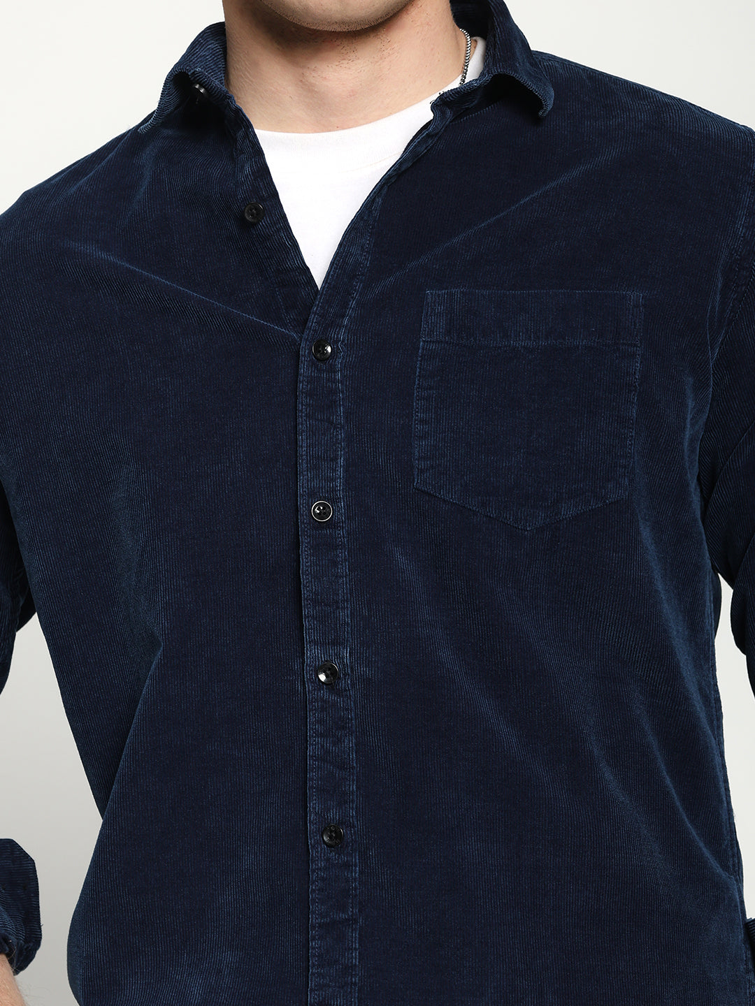 Men's Courdroy Indigo Classic Fit Shirt