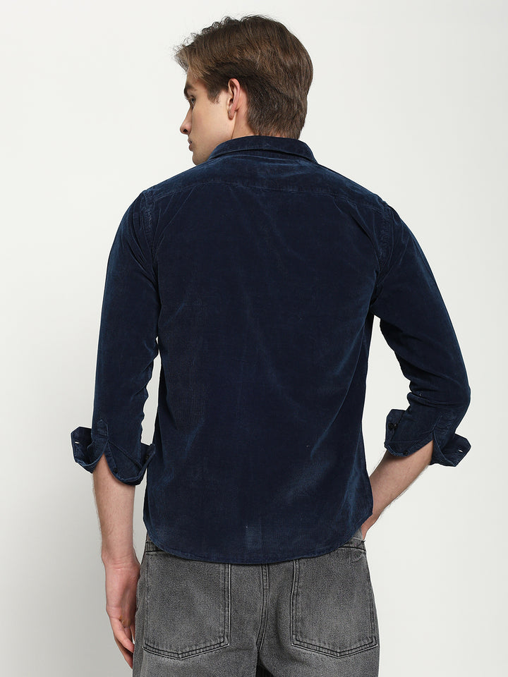 Men's Courdroy Indigo Classic Fit Shirt
