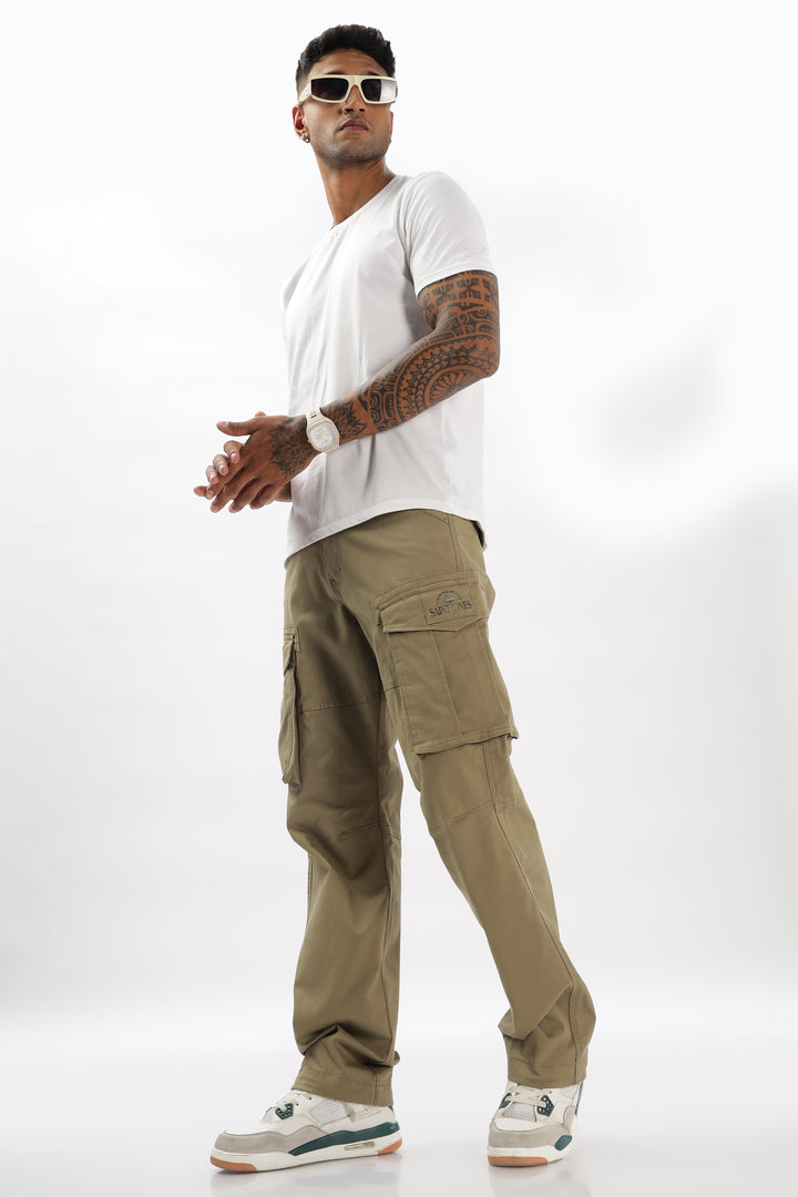 NEW BEIGE COTTON CARGO 6-POCKETS