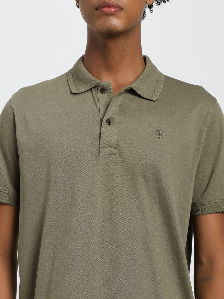 Saint Jones Olive Polo T-Shirt