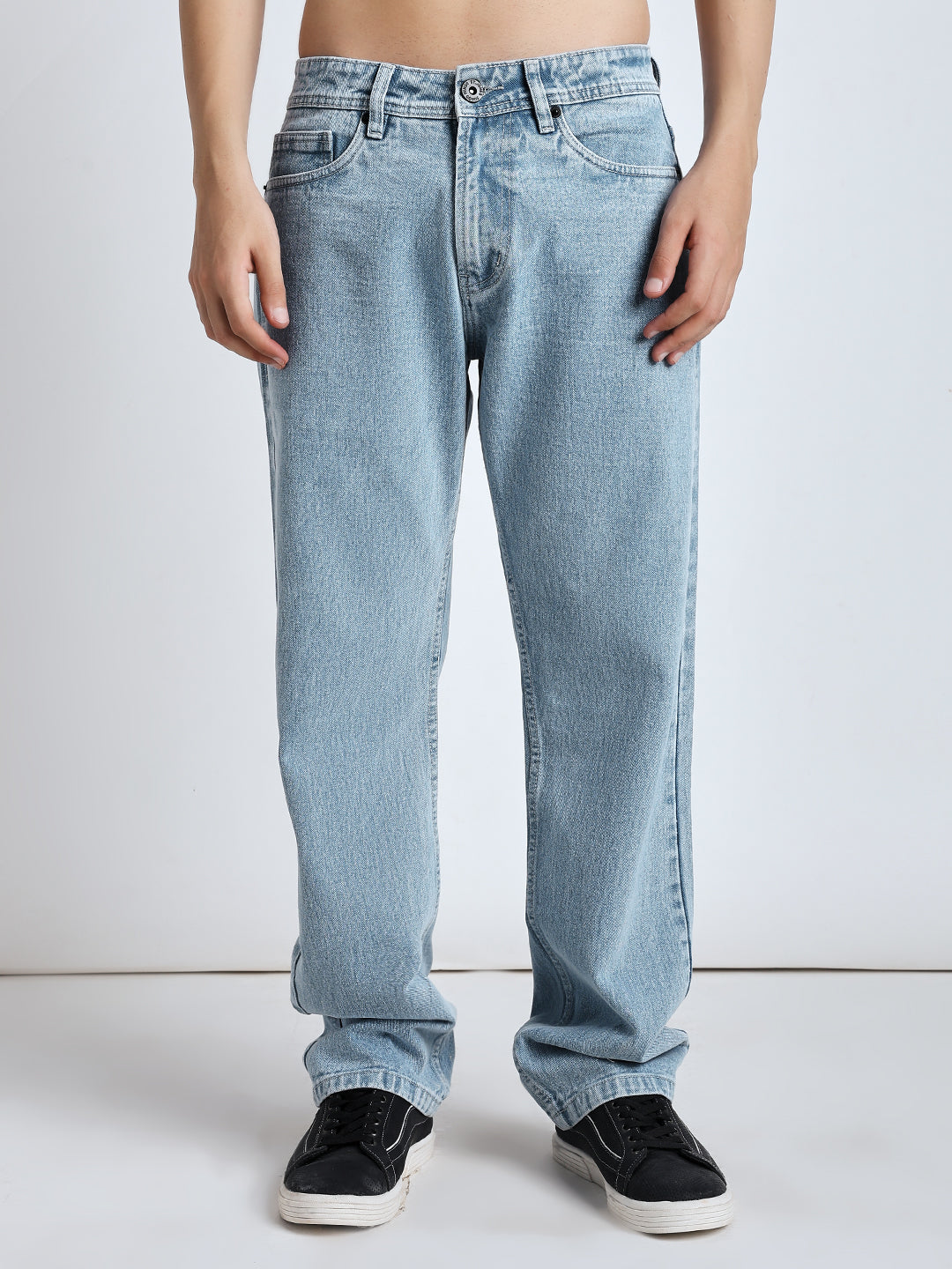 Light blue baggy jeans