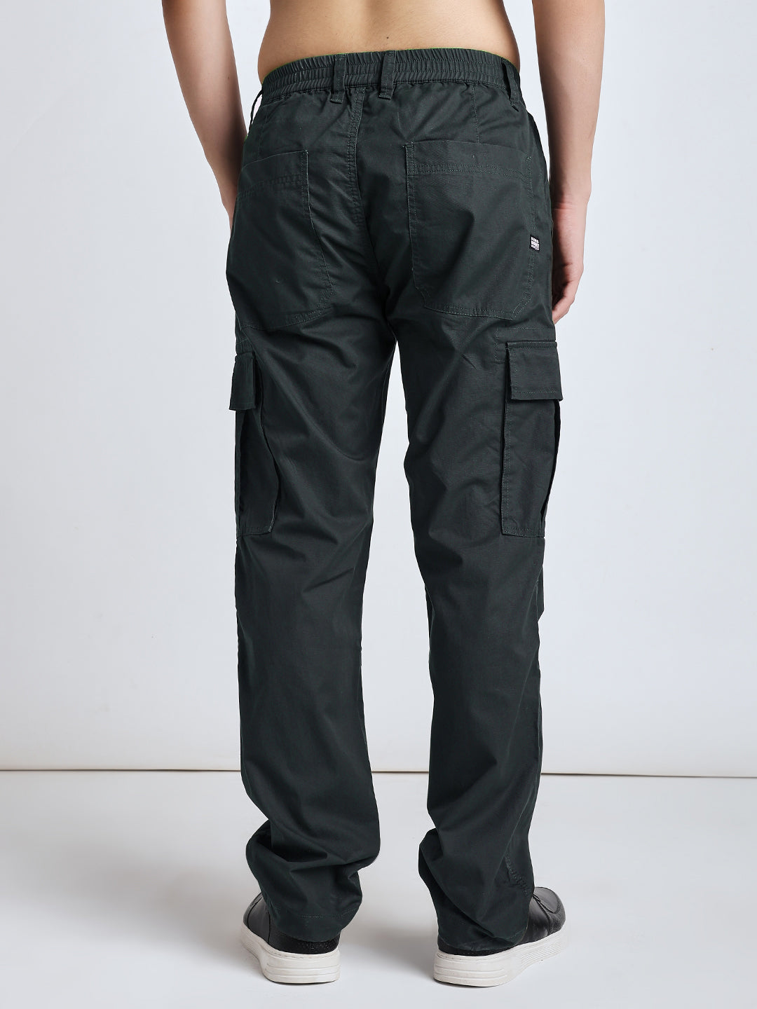 Men's New edition Six pockets straight green cargo