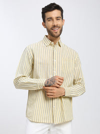 Yellow Stripe Linen shirt