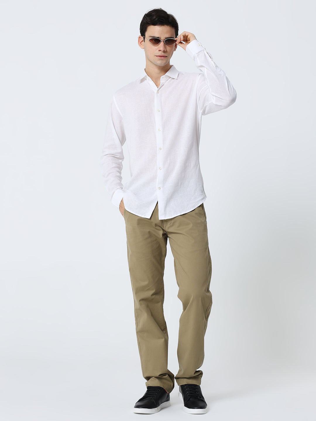Men’s Beige Casual Trousers