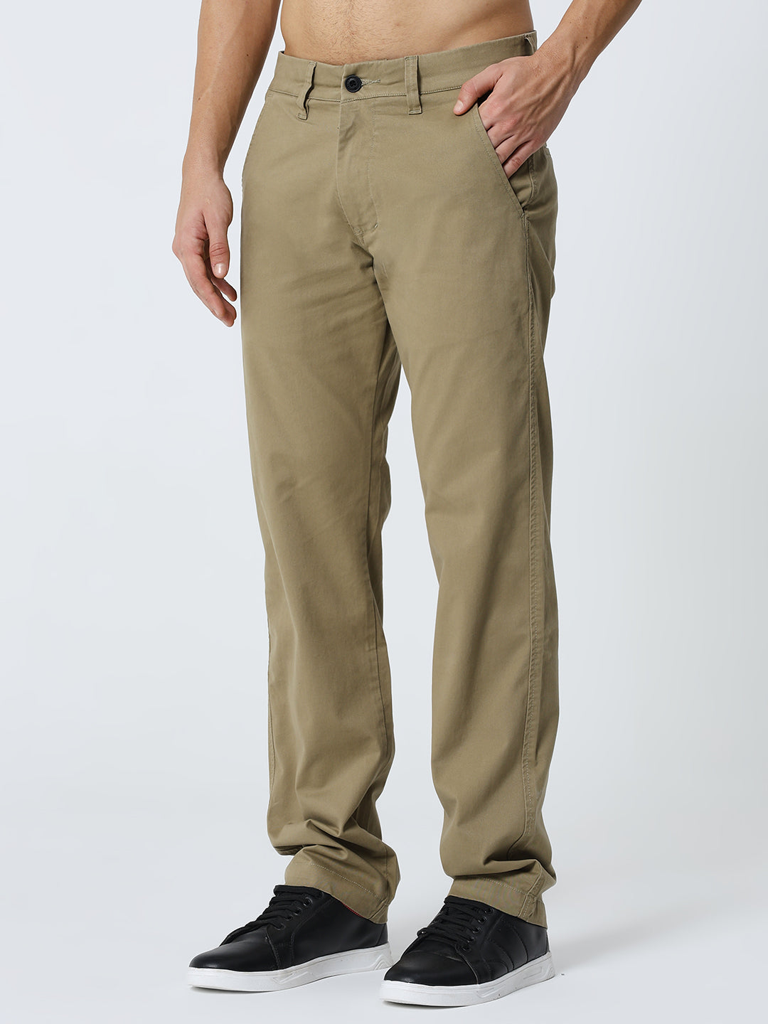 Men’s Beige Casual Trousers