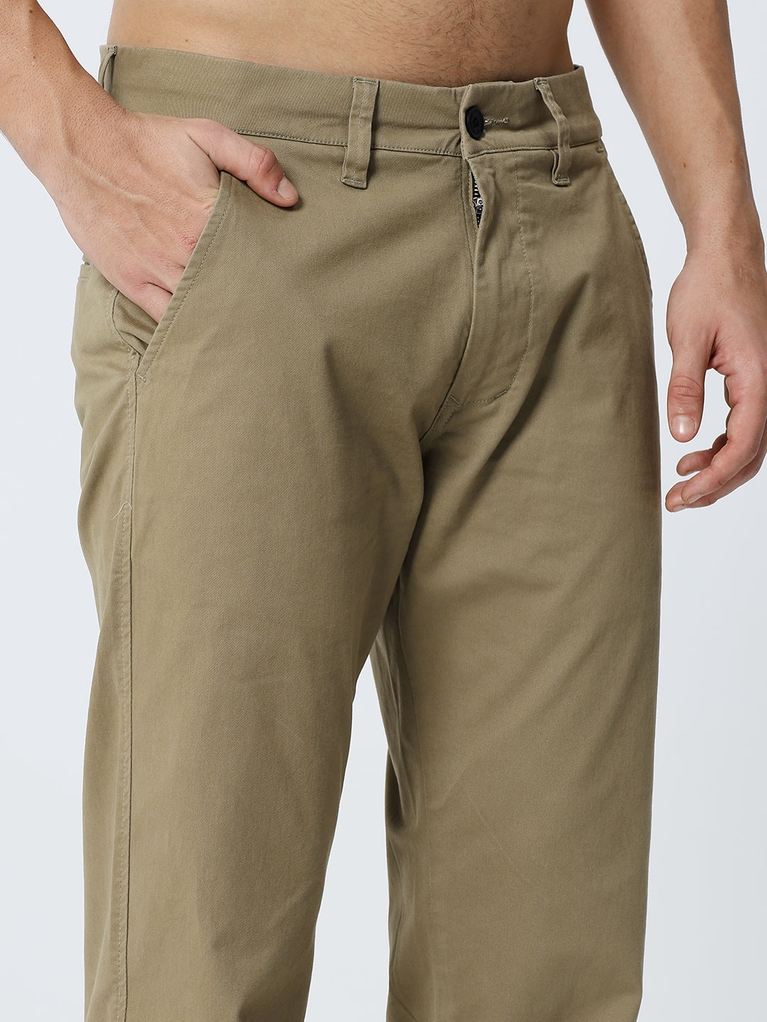Men’s Beige Casual Trousers